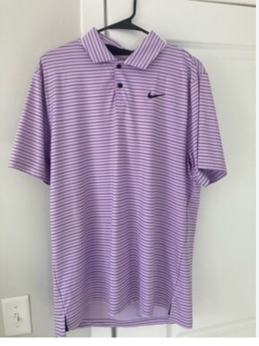 Nike Purple Striped Polo Shirt